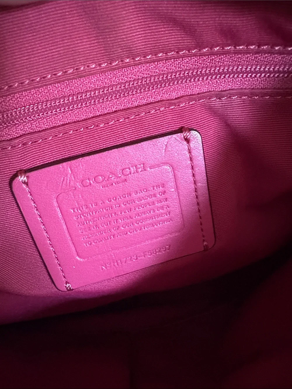 [Coach] Signature File Adjustable Crossbody Coated Canvas Bag Purse Khaki/Pink - Picture 11 of 16